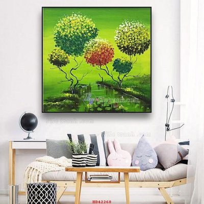 Tải file File tranh hiện đại treo tường HD42268 (gốc) chủ đề hoa sen