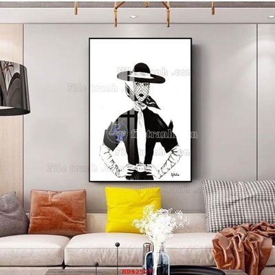 Tải file gốc in lụa File tranh hiện đại treo tường HD42527 siêu nét