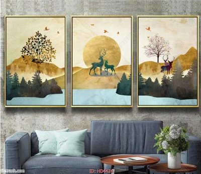 File tranh gốc Tranh bộ hiện đại HD4424 (bản quyền) độc đáo