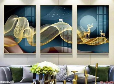 Chi tiết file tranh tráng gương Tranh bộ hiện đại HD4468 (ảnh gốc)