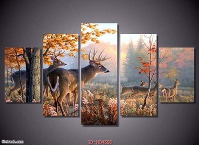 File gốc Tranh bộ hiện đại HD4558 (in lụa) hoa văn cổ điển