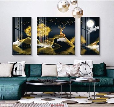 File tranh gốc PSD Tranh bộ hiện đại HD4596 còn nguyên layer