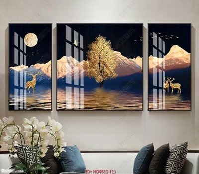 Download file gốc Tranh bộ hiện đại HD4613 (dùng cho in ấn)