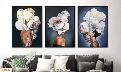 File gốc in ấn Tranh bộ hiện đại HD4660 chất lượng vượt trội