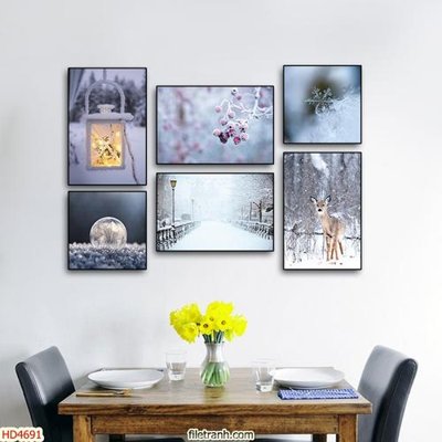 Download file Tranh bộ hiện đại HD4691 (chất lượng in ấn)