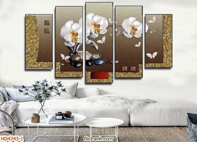 Download file Tranh bộ hiện đại HD4743 (gốc) in mica bàn thờ