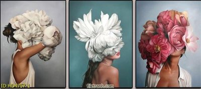 Tải file tranh Tranh bộ hiện đại 3 cô gái nghệ thuật HD4757 (gốc) tại Filetranh.com