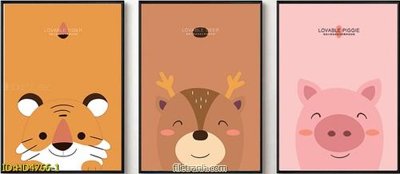 File tranh Tranh bộ hiện đại HD4766 (gốc) phong cách tối giản