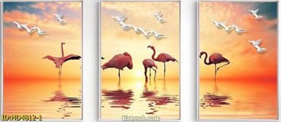 File in lụa Tranh bộ hiện đại HD4812 (tân cổ điển) Tranh bộ hiện đại HD4812