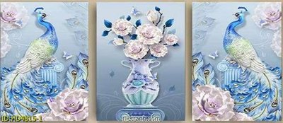 File gốc Tranh bộ hiện đại HD4815 (in 3D) cho trang trí