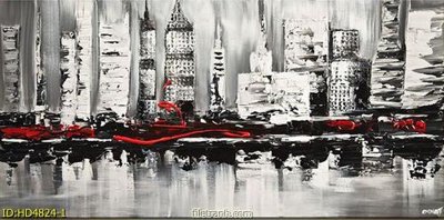 File ảnh Tranh bộ hiện đại HD4824 (gốc) trang trí khách sạn