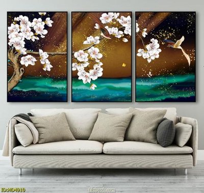 File tranh File tranh bộ hiện đại HD4910 (bản gốc) treo quán cafe