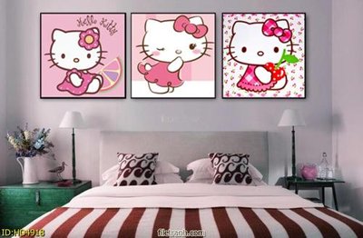 Download file File tranh bộ hiện đại HD4918 (gốc) in mica đèn LED