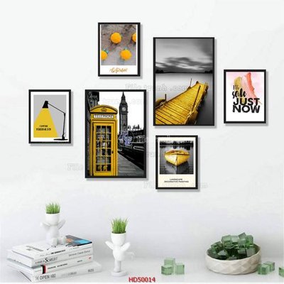 Download file File tranh treo bộ 6 tấm bắc âu HD50014 (gốc) in mica đèn LED