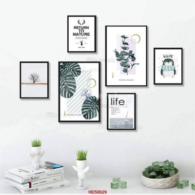 File tranh File tranh treo bộ 6 tấm bắc âu HD50029 (gốc) in backlit film