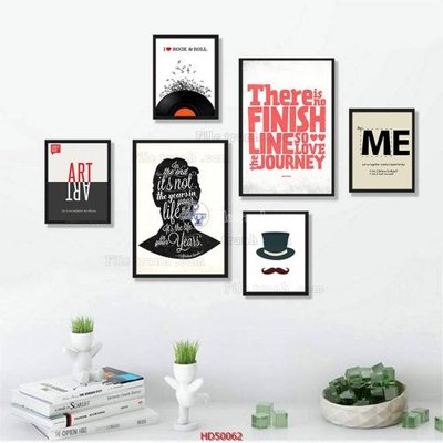 File tranh trang trí File tranh treo bộ 6 tấm bắc âu HD50062 (file gốc)