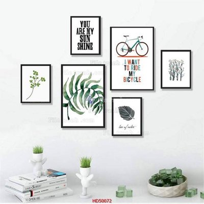 File in ấn File tranh treo bộ 6 tấm bắc âu HD50072 (bản gốc) cao cấp