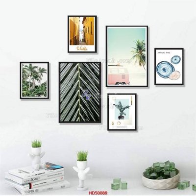 Tải file File tranh treo bộ 6 tấm bắc âu HD50088 (gốc) chủ đề phong thủy