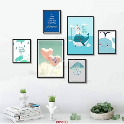 Download file gốc File tranh treo bộ 6 tấm bắc âu HD50121 (in lụa) cao cấp