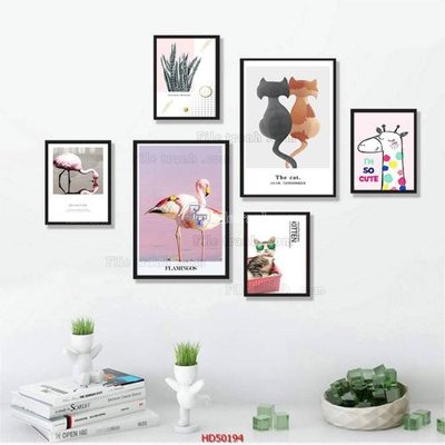 Tải xuống file tranh gốc File tranh treo bộ 6 tấm bắc âu HD50194 (PSD/TIFF)