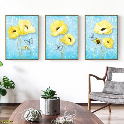 Download file gốc File tranh bộ hiện đại HD5022 (in lụa) nghệ thuật