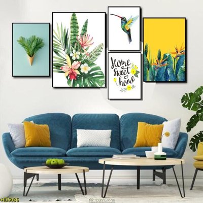 File gốc File tranh bộ hiện đại HD5036 (in lụa) cao cấp
