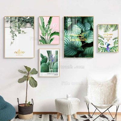 File gốc File tranh bộ 5 tấm hiện đại HD51012 cho in ấn và thiết kế