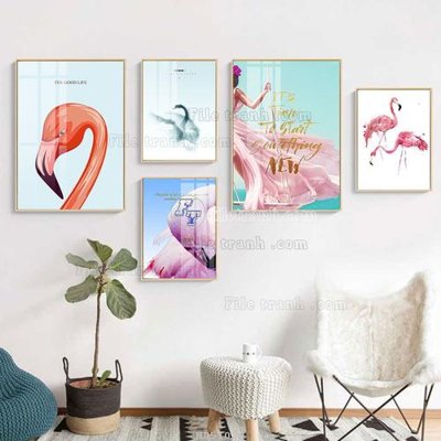 File gốc File tranh bộ 5 tấm hiện đại HD51029 (cho in ấn) từ kho Filetranh