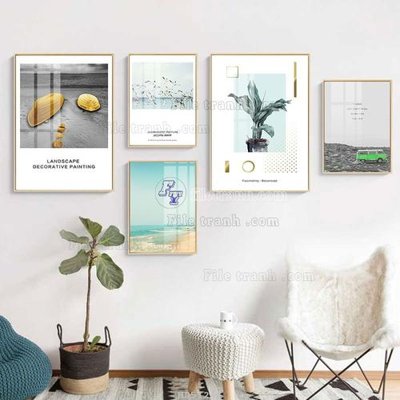 Mua file gốc File tranh bộ 5 tấm hiện đại HD51244 (chất lượng) tại Filetranh.com