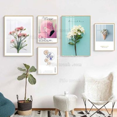 File tranh trang trí File tranh bộ 5 tấm hiện đại HD51278 (file gốc)