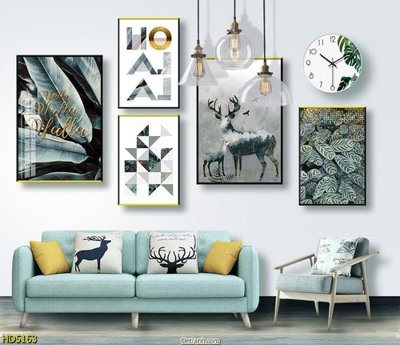 File in ấn File tranh bộ hiện đại HD5163 (bản gốc) chất lượng cao