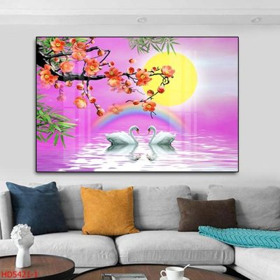 File in trần File tranh bộ hiện đại HD5421 (bản gốc 3D) sống động