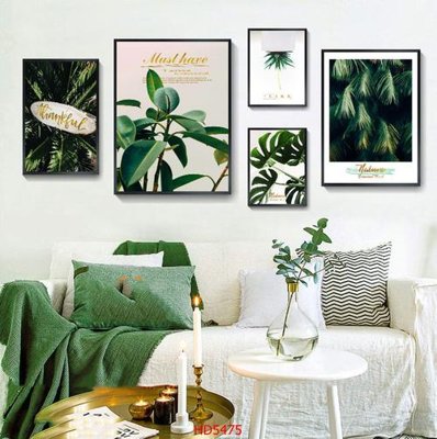 File gốc File tranh bộ hiện đại HD5475 (in lụa) hoa văn cổ điển