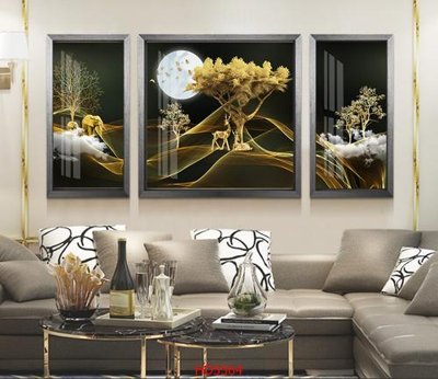 Tải file File tranh bộ hiện đại HD5564 (gốc) chủ đề hoa sen