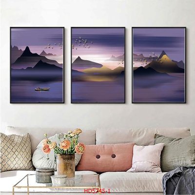 Tải file File tranh bộ hiện đại HD5745 (ảnh gốc) in tráng gương