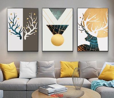 File ảnh File tranh bộ hiện đại HD5760 (gốc) in PP, decal