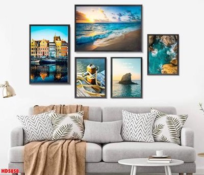 File tranh File tranh bộ hiện đại HD5858 (bản gốc) in canvas