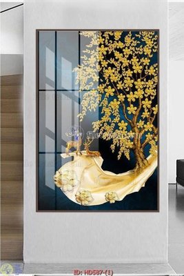 Ảnh gốc file in lụa File tranh hiện đại HD587 chi tiết