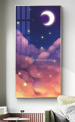 File tranh in trần 3D File bộ tranh treo hiện đại HD60139 (ảnh gốc)