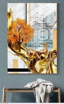 Download file File bộ tranh treo hiện đại HD60222 (gốc) in mica đèn LED