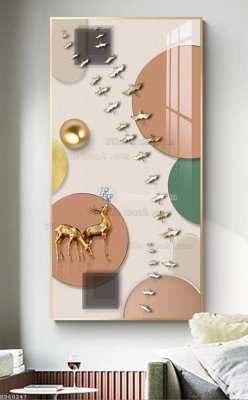 File gốc File bộ tranh treo hiện đại HD60247 (in tráng gương) sang trọng