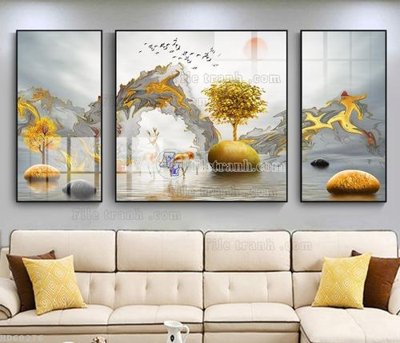 File tranh File bộ tranh treo hiện đại HD60276 (bản gốc) treo quán cafe