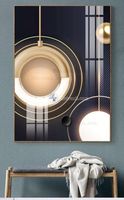 File gốc File bộ tranh treo hiện đại HD60277 (in lụa) hoa văn cổ điển