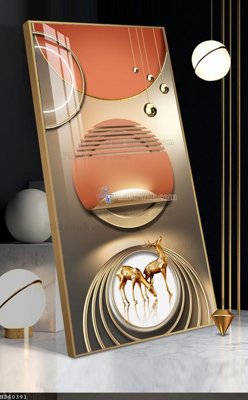 File tranh in tráng gương File bộ tranh treo hiện đại HD60391 (siêu nét)