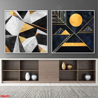 File tranh File tranh bộ hiện đại HD6092 (bản gốc) in lụa dán tường