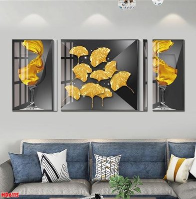 Download file File tranh bộ hiện đại HD6115 (gốc) in mica đèn LED