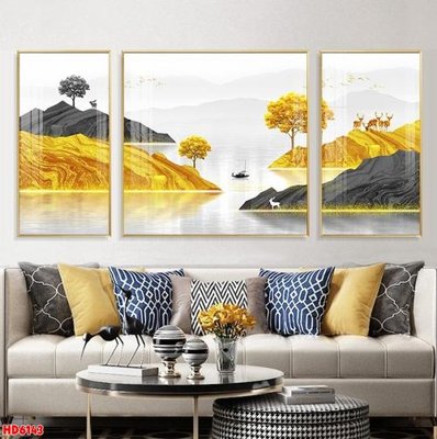 File in lụa File tranh bộ hiện đại HD6143 (chất lượng cao) File tranh bộ hiện đại HD6143