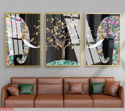 File tranh File tranh bộ hiện đại HD6167 (bản gốc) in lụa dán tường