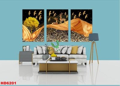 Download file gốc File tranh bộ hiện đại HD6201 (in mica) 3D