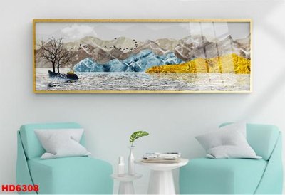 File gốc File tranh bộ hiện đại HD6308 (in tráng gương) ốp tường